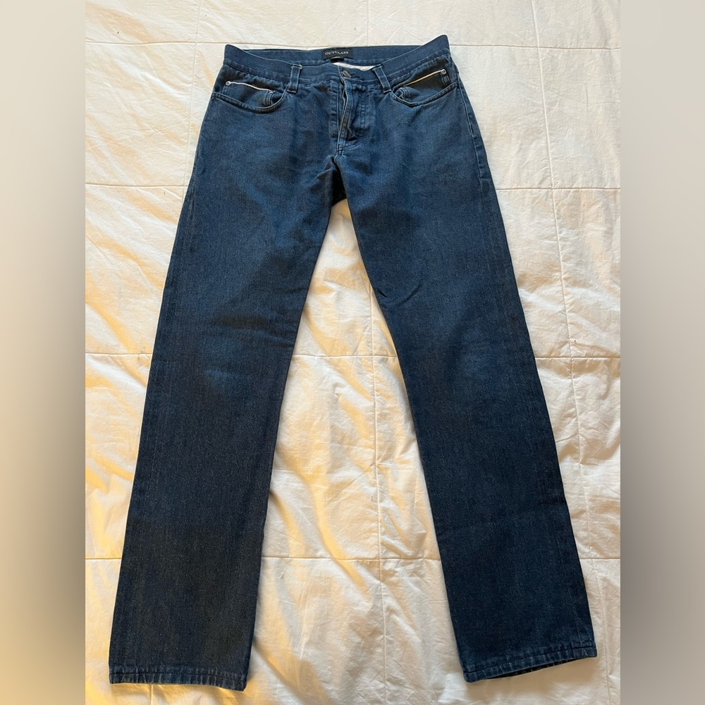Men's Outclass Slim Fit Sz31 Premium Denim Jeans - Dark Blue